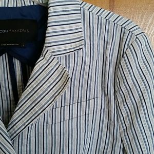 BCBGMaxazria seersucker striped blazer Size Small